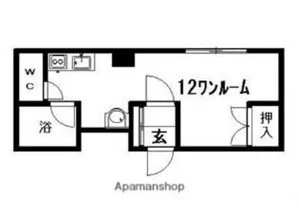 メゾン清田21(ワンルーム/3階)の間取り写真