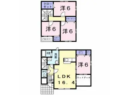 サンシャイン桔梗(4LDK/1階)の間取り写真