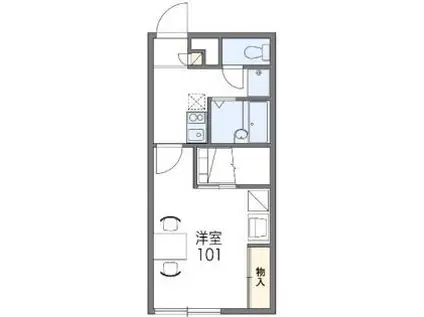 レオパレスタウンコート石川II(1K/1階)の間取り写真