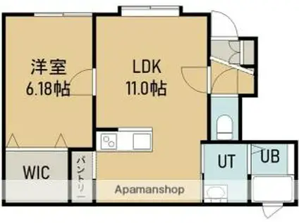 MT.STAGE宮前(1LDK/1階)の間取り写真