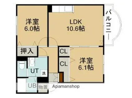 メゾン SAKURAII(2LDK/4階)の間取り写真