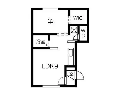 グランメール学園前(1LDK/2階)の間取り写真