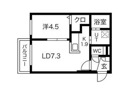 STRAHL澄川(1LDK/4階)の間取り写真