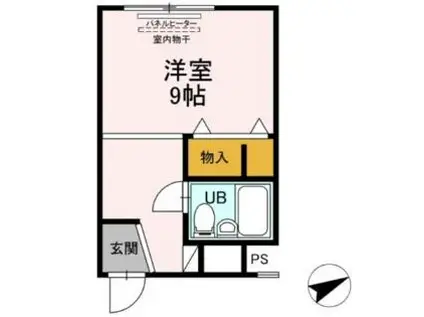 札幌市営東西線 白石駅(ＪＲ北海道) 徒歩4分 3階建 築33年(ワンルーム/2階)の間取り写真