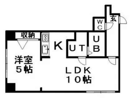 ベルヴィコート豊平IV(1LDK/3階)の間取り写真