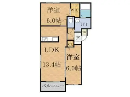 SUNSHINE文京台(2LDK/4階)の間取り写真