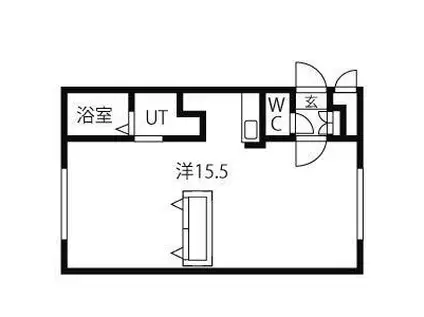 ル・フォート清田Ⅰ(ワンルーム/3階)の間取り写真