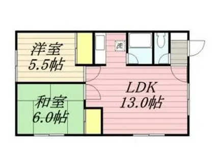 アーバンヒルズ(2LDK/3階)の間取り写真