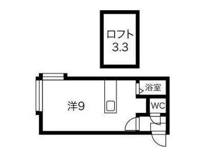 ラフォーレ弐番館(ワンルーム/3階)の間取り写真