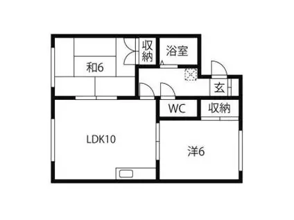 シティ3・19(2LDK/1階)の間取り写真