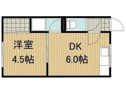 フォースI(1LDK/2階)の間取り写真