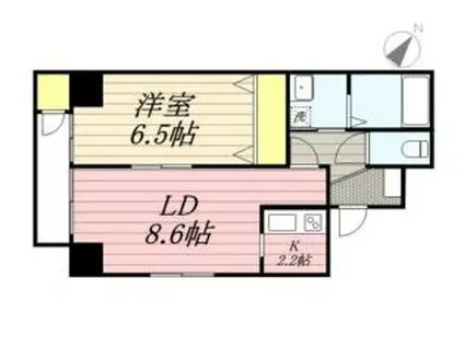 サンコート平和通(1LDK/9階)の間取り写真