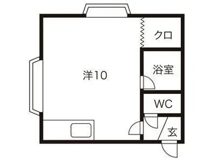 サンホームMS NO.11(ワンルーム/3階)の間取り写真