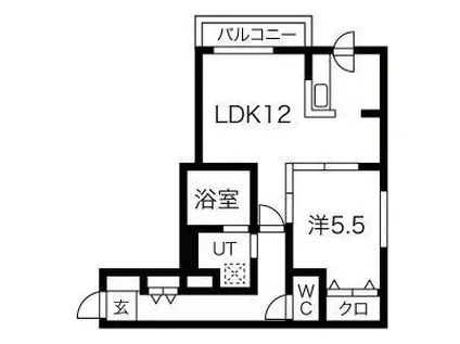 ZABO HILLS HONCHO(1LDK/3階)の間取り写真