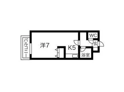 藤井ビル菊水II(1DK/4階)の間取り写真
