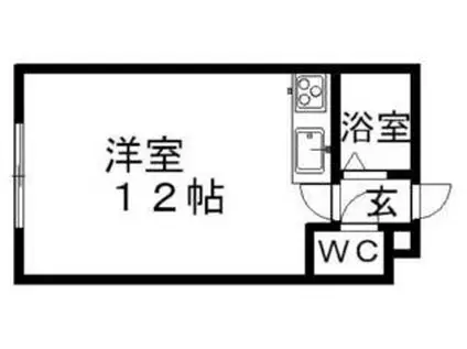 SOC189(ワンルーム/4階)の間取り写真