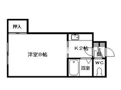 T・HOUSE(1K/3階)の間取り写真