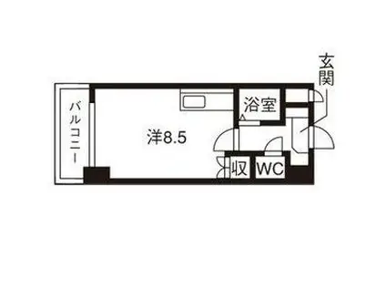 日興パレス東札幌(ワンルーム/9階)の間取り写真