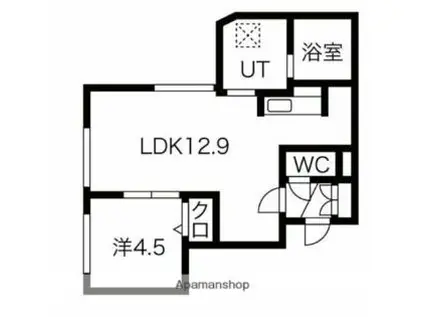 札幌市営南北線 澄川駅 徒歩9分 4階建 築5年(1LDK/1階)の間取り写真