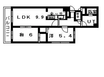 CORE大通(2LDK/2階)の間取り写真