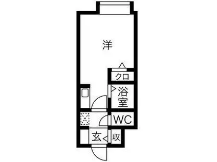 ファーロックコートK18(ワンルーム/4階)の間取り写真