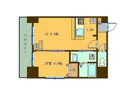 サンコート表参道(1LDK/4階)の間取り写真