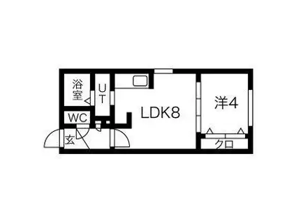 阿部 亮 財団ビル(1LDK/3階)の間取り写真