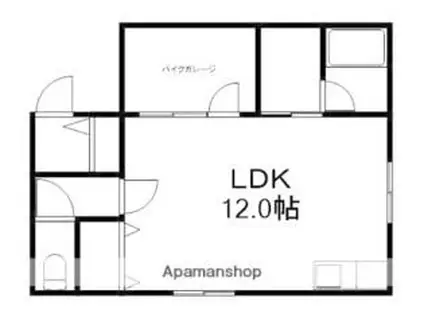 札幌市営東西線 発寒南駅 徒歩6分 4階建 築1年(1K/3階)の間取り写真