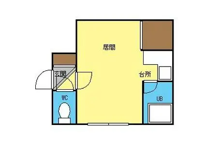コーポ今枝(ワンルーム/2階)の間取り写真