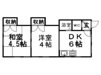 コーポラス千豊第2(2DK/3階)の間取り写真