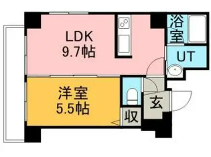 S-FORT福住 (1LDK/6階)の間取り写真