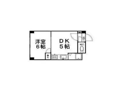 クレドールマンション(1LDK/1階)の間取り写真