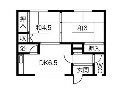 第1橋本マンション(2DK/2階)の間取り写真