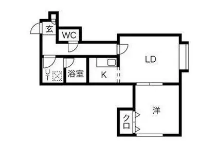 ウーバンアビー(1LDK/3階)の間取り写真