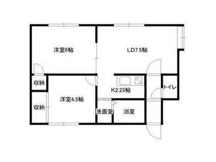 ステージインA45(2DK/1階)の間取り写真