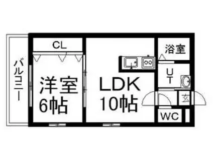 クリステル東札幌(1LDK/2階)の間取り写真
