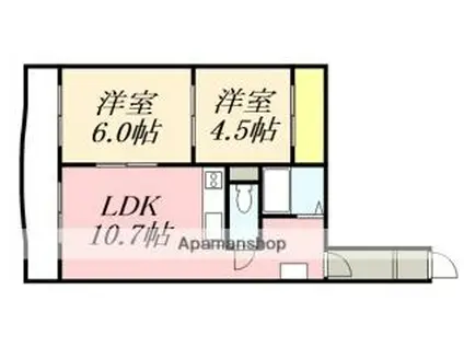 エイブルOKAMURA(2DK/5階)の間取り写真