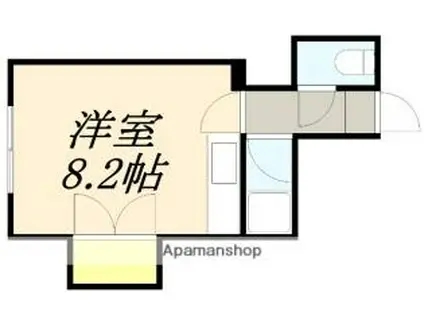シーサイドマンション(ワンルーム/2階)の間取り写真
