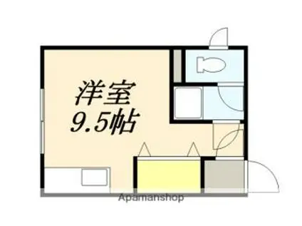 コミュニティ上野III(ワンルーム/2階)の間取り写真