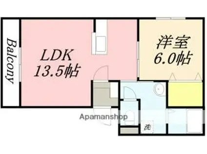 セゾンクレールAOYAGIII(1LDK/3階)の間取り写真