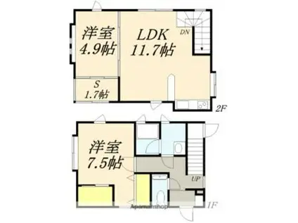 Lスケッチ(2LDK/1階)の間取り写真