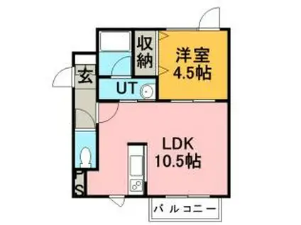 フォレストコート(1LDK/2階)の間取り写真