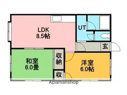 オリンピアマンション(2LDK/2階)の間取り写真
