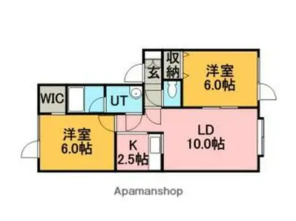 アオイハウス181(2LDK/1階)の間取り写真