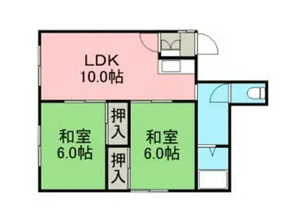 札南マンション(2LDK/3階)の間取り写真