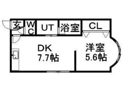 MSP722壱番館(1DK/3階)の間取り写真