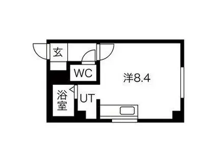 マンションむらかみI(ワンルーム/3階)の間取り写真