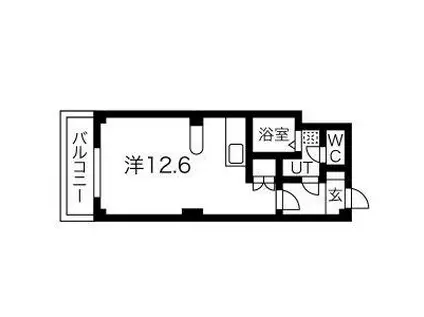 メゾンドエルミタージュ円山(ワンルーム/3階)の間取り写真