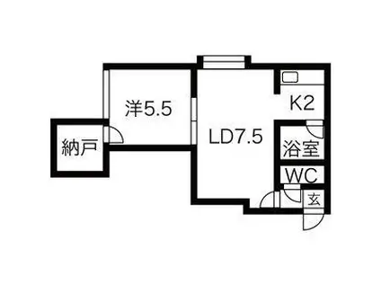 マイルームセピア(1LDK/3階)の間取り写真