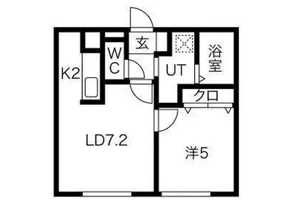 PRIMAVERA(1LDK/2階)の間取り写真